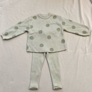 Zara toddler mint green sweater set! Worn once!!